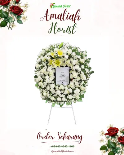 Krans Bunga Duka Cita di Pematang Gubernur